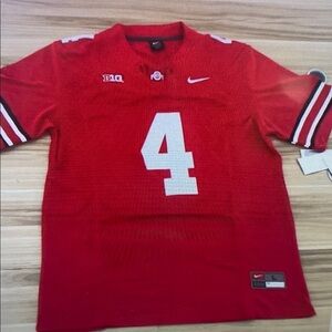 💜Jeremiah Smith Red Jersey Stitched Vapor😘